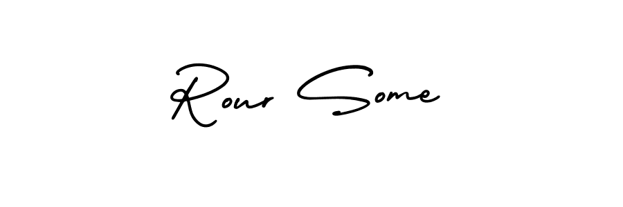 It looks lik you need a new signature style for name Rour Some. Design unique handwritten (AmerikaSignatureDemo-Regular) signature with our free signature maker in just a few clicks. Rour Some signature style 3 images and pictures png