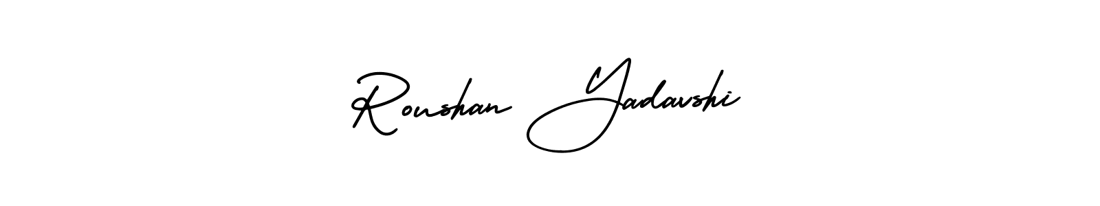 AmerikaSignatureDemo-Regular is a professional signature style that is perfect for those who want to add a touch of class to their signature. It is also a great choice for those who want to make their signature more unique. Get Roushan Yadavshi name to fancy signature for free. Roushan Yadavshi signature style 3 images and pictures png