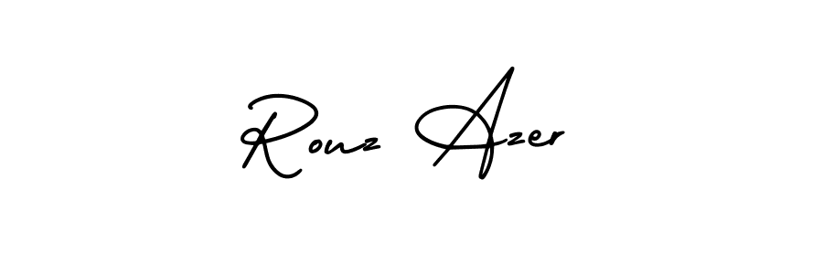 Make a beautiful signature design for name Rouz Azer. With this signature (AmerikaSignatureDemo-Regular) style, you can create a handwritten signature for free. Rouz Azer signature style 3 images and pictures png