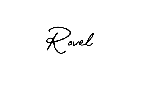 Also You can easily find your signature by using the search form. We will create Rovel name handwritten signature images for you free of cost using AmerikaSignatureDemo-Regular sign style. Rovel signature style 3 images and pictures png
