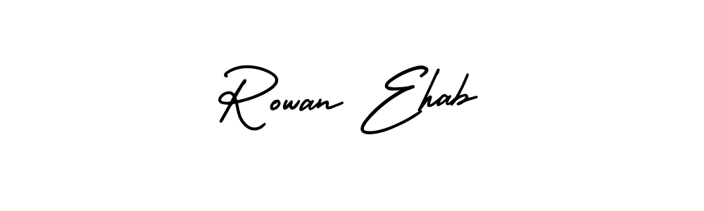 Similarly AmerikaSignatureDemo-Regular is the best handwritten signature design. Signature creator online .You can use it as an online autograph creator for name Rowan Ehab. Rowan Ehab signature style 3 images and pictures png