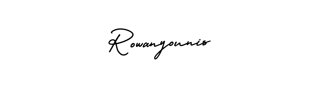 Create a beautiful signature design for name Rowanyounis. With this signature (AmerikaSignatureDemo-Regular) fonts, you can make a handwritten signature for free. Rowanyounis signature style 3 images and pictures png