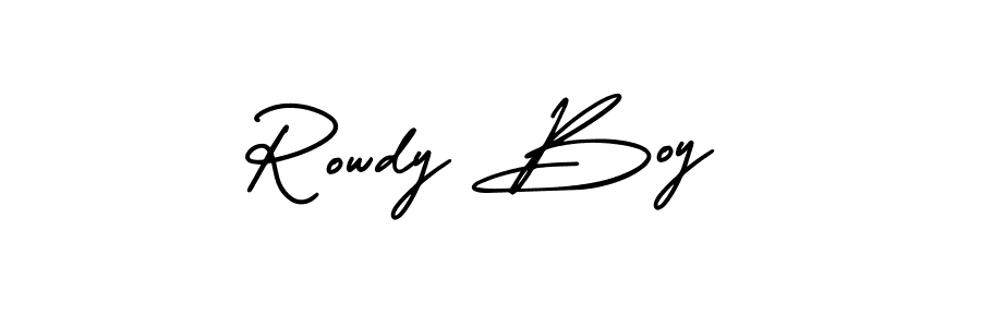 Similarly AmerikaSignatureDemo-Regular is the best handwritten signature design. Signature creator online .You can use it as an online autograph creator for name Rowdy Boy. Rowdy Boy signature style 3 images and pictures png