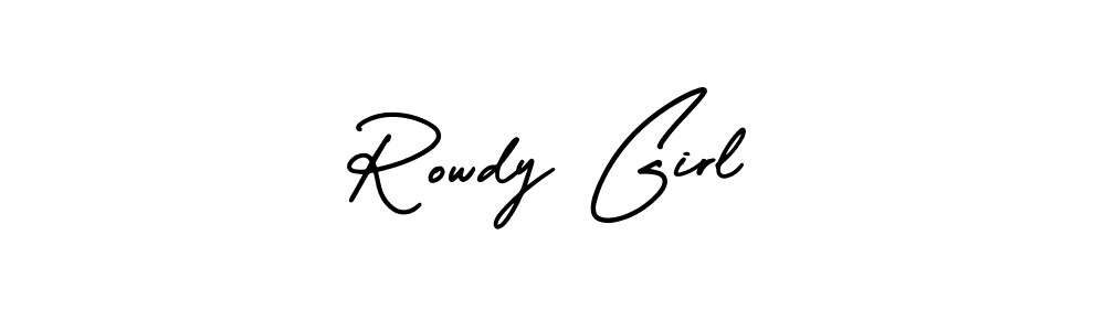 Similarly AmerikaSignatureDemo-Regular is the best handwritten signature design. Signature creator online .You can use it as an online autograph creator for name Rowdy Girl. Rowdy Girl signature style 3 images and pictures png