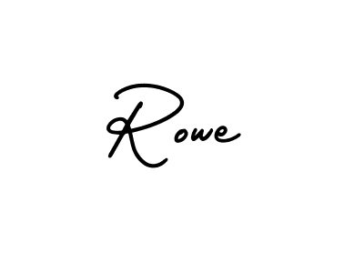 Rowe stylish signature style. Best Handwritten Sign (AmerikaSignatureDemo-Regular) for my name. Handwritten Signature Collection Ideas for my name Rowe. Rowe signature style 3 images and pictures png