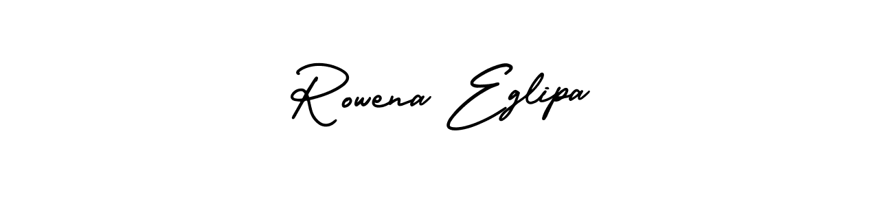 How to make Rowena Eglipa signature? AmerikaSignatureDemo-Regular is a professional autograph style. Create handwritten signature for Rowena Eglipa name. Rowena Eglipa signature style 3 images and pictures png