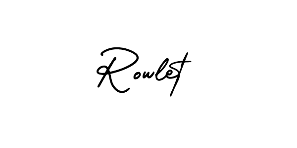 Create a beautiful signature design for name Rowlet. With this signature (AmerikaSignatureDemo-Regular) fonts, you can make a handwritten signature for free. Rowlet signature style 3 images and pictures png