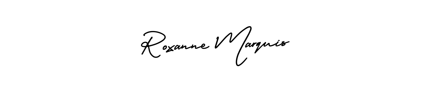 Make a beautiful signature design for name Roxanne Marquis. With this signature (AmerikaSignatureDemo-Regular) style, you can create a handwritten signature for free. Roxanne Marquis signature style 3 images and pictures png