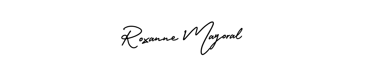 How to make Roxanne Mayoral signature? AmerikaSignatureDemo-Regular is a professional autograph style. Create handwritten signature for Roxanne Mayoral name. Roxanne Mayoral signature style 3 images and pictures png