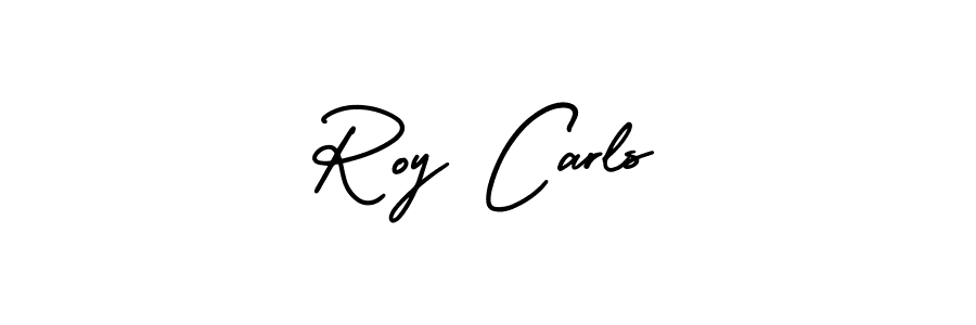It looks lik you need a new signature style for name Roy Carls. Design unique handwritten (AmerikaSignatureDemo-Regular) signature with our free signature maker in just a few clicks. Roy Carls signature style 3 images and pictures png