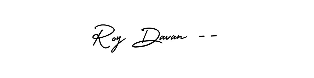 How to make Roy Davan -- signature? AmerikaSignatureDemo-Regular is a professional autograph style. Create handwritten signature for Roy Davan -- name. Roy Davan -- signature style 3 images and pictures png