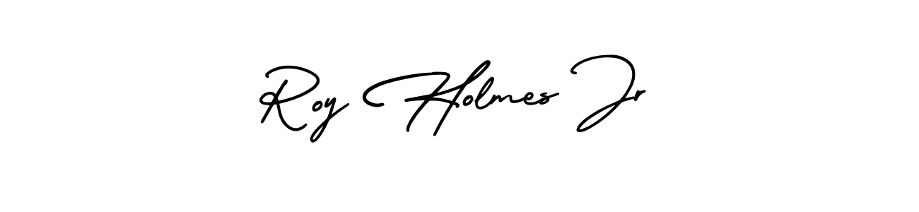 if you are searching for the best signature style for your name Roy Holmes Jr. so please give up your signature search. here we have designed multiple signature styles  using AmerikaSignatureDemo-Regular. Roy Holmes Jr signature style 3 images and pictures png