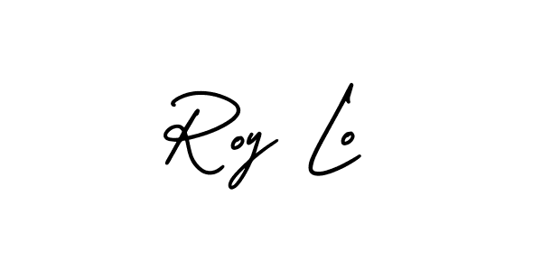 Use a signature maker to create a handwritten signature online. With this signature software, you can design (AmerikaSignatureDemo-Regular) your own signature for name Roy Lo. Roy Lo signature style 3 images and pictures png