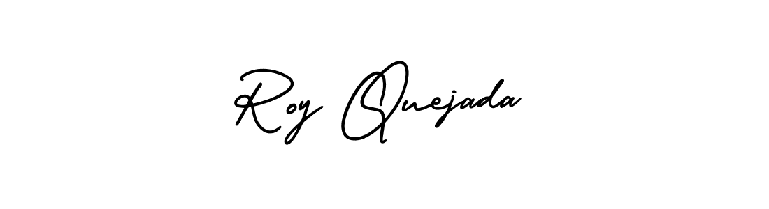 It looks lik you need a new signature style for name Roy Quejada. Design unique handwritten (AmerikaSignatureDemo-Regular) signature with our free signature maker in just a few clicks. Roy Quejada signature style 3 images and pictures png
