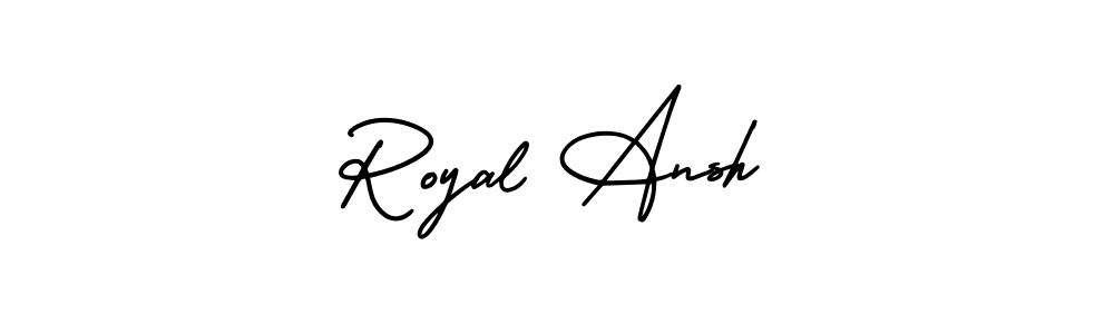 Make a beautiful signature design for name Royal Ansh. With this signature (AmerikaSignatureDemo-Regular) style, you can create a handwritten signature for free. Royal Ansh signature style 3 images and pictures png