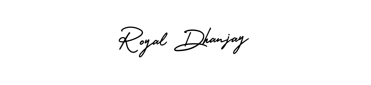 AmerikaSignatureDemo-Regular is a professional signature style that is perfect for those who want to add a touch of class to their signature. It is also a great choice for those who want to make their signature more unique. Get Royal Dhanjay name to fancy signature for free. Royal Dhanjay signature style 3 images and pictures png