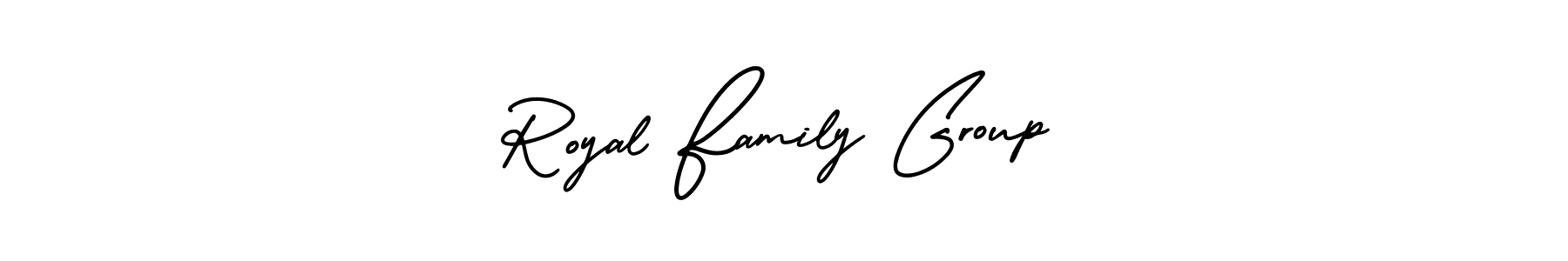 The best way (AmerikaSignatureDemo-Regular) to make a short signature is to pick only two or three words in your name. The name Royal Family Group include a total of six letters. For converting this name. Royal Family Group signature style 3 images and pictures png