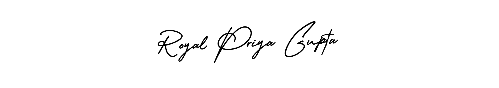 AmerikaSignatureDemo-Regular is a professional signature style that is perfect for those who want to add a touch of class to their signature. It is also a great choice for those who want to make their signature more unique. Get Royal Priya Gupta name to fancy signature for free. Royal Priya Gupta signature style 3 images and pictures png