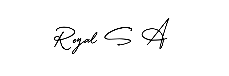 Design your own signature with our free online signature maker. With this signature software, you can create a handwritten (AmerikaSignatureDemo-Regular) signature for name Royal S A. Royal S A signature style 3 images and pictures png