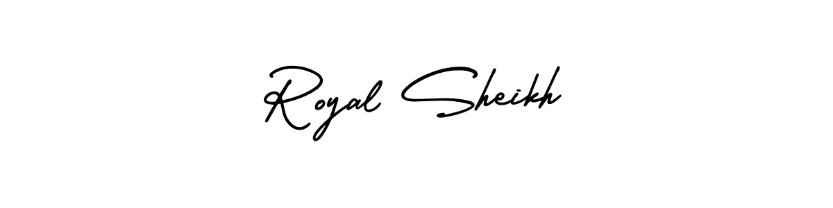 How to make Royal Sheikh signature? AmerikaSignatureDemo-Regular is a professional autograph style. Create handwritten signature for Royal Sheikh name. Royal Sheikh signature style 3 images and pictures png