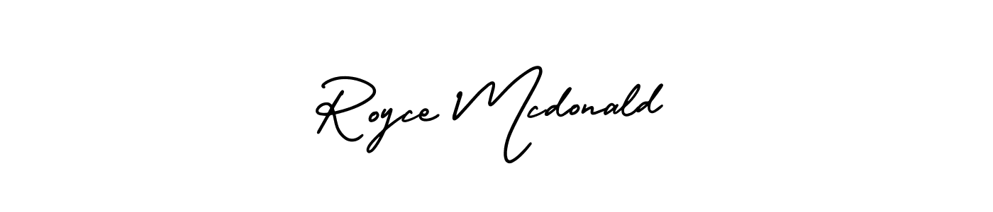 if you are searching for the best signature style for your name Royce Mcdonald. so please give up your signature search. here we have designed multiple signature styles  using AmerikaSignatureDemo-Regular. Royce Mcdonald signature style 3 images and pictures png