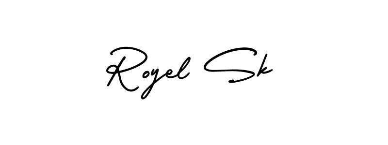 Best and Professional Signature Style for Royel Sk. AmerikaSignatureDemo-Regular Best Signature Style Collection. Royel Sk signature style 3 images and pictures png