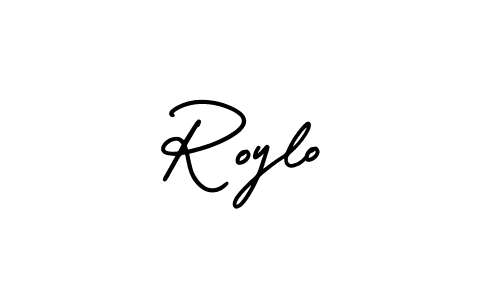 It looks lik you need a new signature style for name Roylo. Design unique handwritten (AmerikaSignatureDemo-Regular) signature with our free signature maker in just a few clicks. Roylo signature style 3 images and pictures png