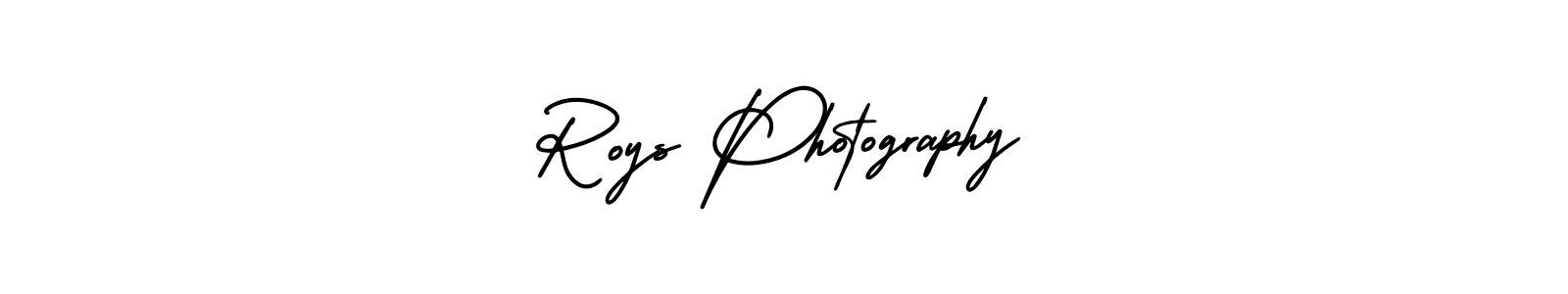 Create a beautiful signature design for name Roys Photography. With this signature (AmerikaSignatureDemo-Regular) fonts, you can make a handwritten signature for free. Roys Photography signature style 3 images and pictures png