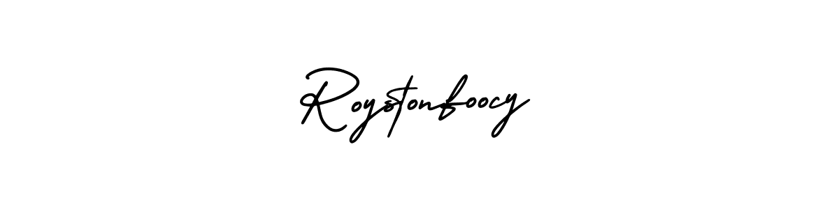 This is the best signature style for the Roystonfoocy name. Also you like these signature font (AmerikaSignatureDemo-Regular). Mix name signature. Roystonfoocy signature style 3 images and pictures png