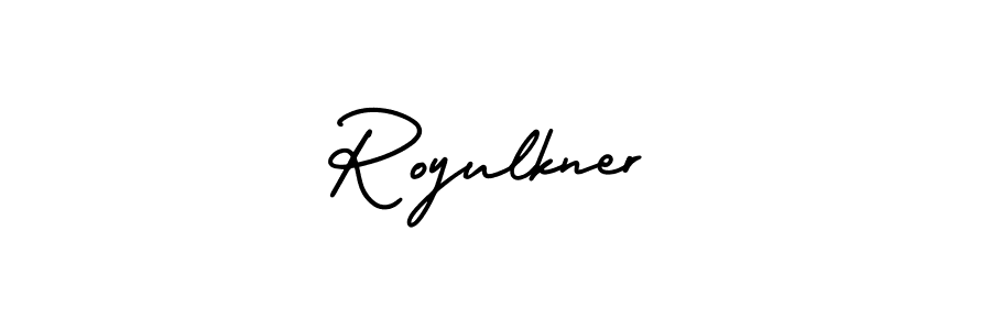 The best way (AmerikaSignatureDemo-Regular) to make a short signature is to pick only two or three words in your name. The name Royulkner include a total of six letters. For converting this name. Royulkner signature style 3 images and pictures png