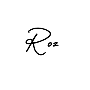This is the best signature style for the Roz name. Also you like these signature font (AmerikaSignatureDemo-Regular). Mix name signature. Roz signature style 3 images and pictures png