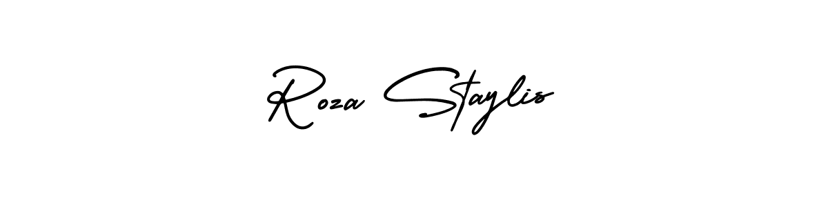 How to Draw Roza Staylis signature style? AmerikaSignatureDemo-Regular is a latest design signature styles for name Roza Staylis. Roza Staylis signature style 3 images and pictures png