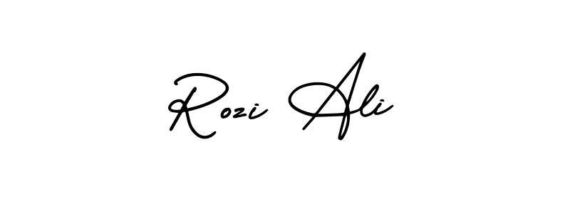 Make a beautiful signature design for name Rozi Ali. With this signature (AmerikaSignatureDemo-Regular) style, you can create a handwritten signature for free. Rozi Ali signature style 3 images and pictures png
