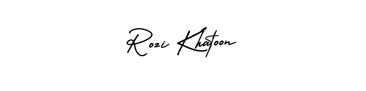 It looks lik you need a new signature style for name Rozi Khatoon. Design unique handwritten (AmerikaSignatureDemo-Regular) signature with our free signature maker in just a few clicks. Rozi Khatoon signature style 3 images and pictures png