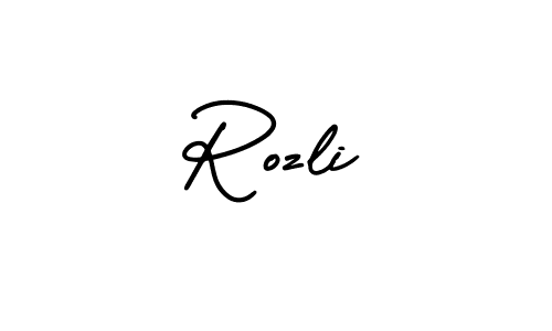 Best and Professional Signature Style for Rozli. AmerikaSignatureDemo-Regular Best Signature Style Collection. Rozli signature style 3 images and pictures png