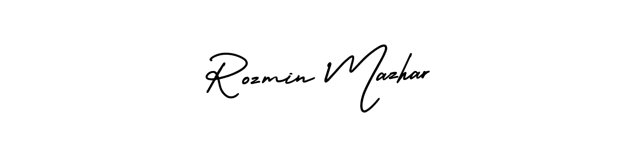 Also we have Rozmin Mazhar name is the best signature style. Create professional handwritten signature collection using AmerikaSignatureDemo-Regular autograph style. Rozmin Mazhar signature style 3 images and pictures png