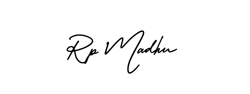 How to Draw Rp Madhu signature style? AmerikaSignatureDemo-Regular is a latest design signature styles for name Rp Madhu. Rp Madhu signature style 3 images and pictures png