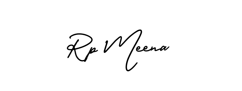 How to make Rp Meena signature? AmerikaSignatureDemo-Regular is a professional autograph style. Create handwritten signature for Rp Meena name. Rp Meena signature style 3 images and pictures png