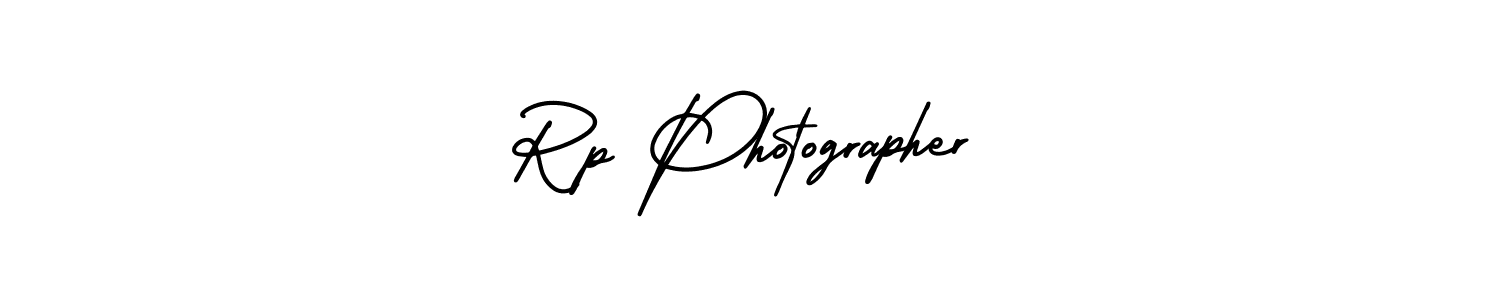 How to make Rp Photographer name signature. Use AmerikaSignatureDemo-Regular style for creating short signs online. This is the latest handwritten sign. Rp Photographer signature style 3 images and pictures png