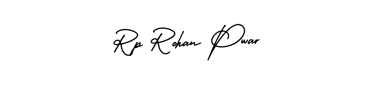 The best way (AmerikaSignatureDemo-Regular) to make a short signature is to pick only two or three words in your name. The name Rp Rohan Pwar include a total of six letters. For converting this name. Rp Rohan Pwar signature style 3 images and pictures png