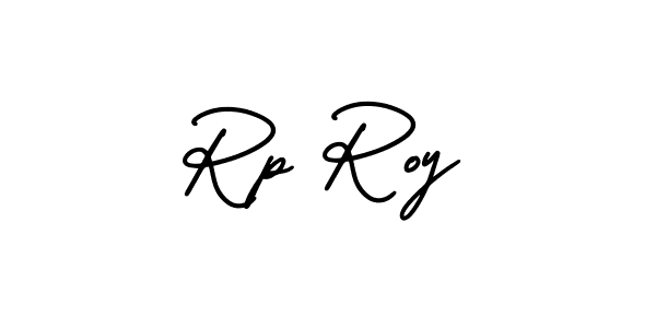 How to make Rp Roy name signature. Use AmerikaSignatureDemo-Regular style for creating short signs online. This is the latest handwritten sign. Rp Roy signature style 3 images and pictures png