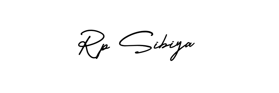 How to make Rp Sibiya name signature. Use AmerikaSignatureDemo-Regular style for creating short signs online. This is the latest handwritten sign. Rp Sibiya signature style 3 images and pictures png