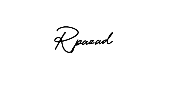 How to make Rpazad name signature. Use AmerikaSignatureDemo-Regular style for creating short signs online. This is the latest handwritten sign. Rpazad signature style 3 images and pictures png