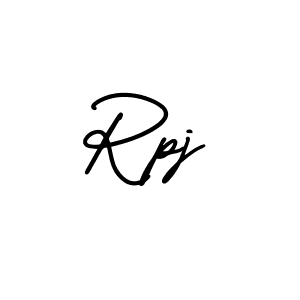 You should practise on your own different ways (AmerikaSignatureDemo-Regular) to write your name (Rpj) in signature. don't let someone else do it for you. Rpj signature style 3 images and pictures png