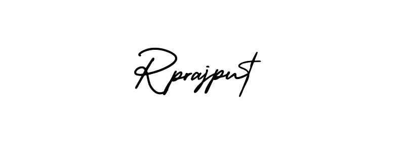 The best way (AmerikaSignatureDemo-Regular) to make a short signature is to pick only two or three words in your name. The name Rprajput include a total of six letters. For converting this name. Rprajput signature style 3 images and pictures png