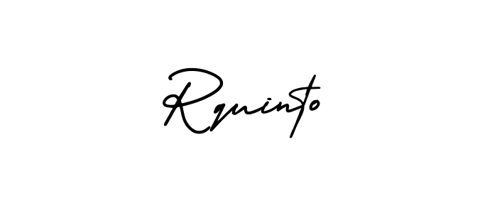 It looks lik you need a new signature style for name Rquinto. Design unique handwritten (AmerikaSignatureDemo-Regular) signature with our free signature maker in just a few clicks. Rquinto signature style 3 images and pictures png