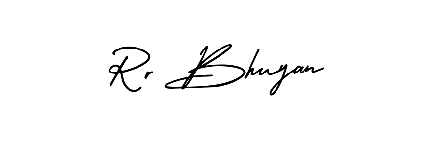 How to make Rr Bhuyan signature? AmerikaSignatureDemo-Regular is a professional autograph style. Create handwritten signature for Rr Bhuyan name. Rr Bhuyan signature style 3 images and pictures png