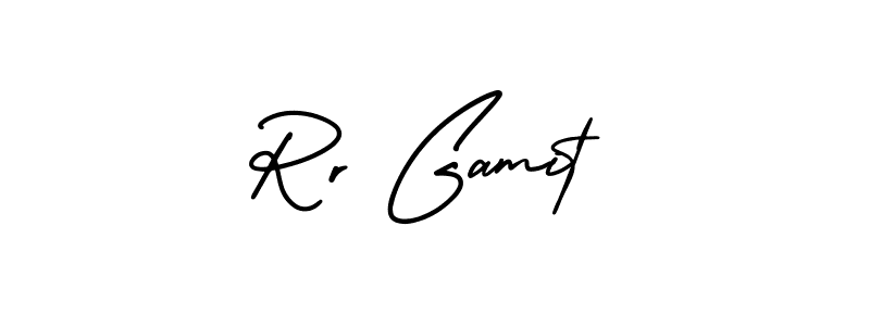 Rr Gamit stylish signature style. Best Handwritten Sign (AmerikaSignatureDemo-Regular) for my name. Handwritten Signature Collection Ideas for my name Rr Gamit. Rr Gamit signature style 3 images and pictures png