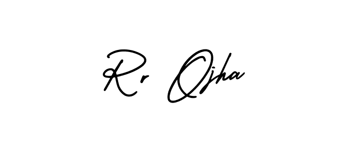 Rr Ojha stylish signature style. Best Handwritten Sign (AmerikaSignatureDemo-Regular) for my name. Handwritten Signature Collection Ideas for my name Rr Ojha. Rr Ojha signature style 3 images and pictures png