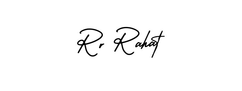 Use a signature maker to create a handwritten signature online. With this signature software, you can design (AmerikaSignatureDemo-Regular) your own signature for name Rr Rahat. Rr Rahat signature style 3 images and pictures png